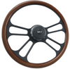Phoenix Wood Rim Steering Wheel - 18"
