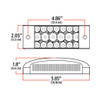 2" x 6" Red Marker Rectangular LED Light - (10 Diodes)