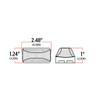 Trux Accessories 1" x 2" Amber Rectangular LED Marker Light - (6 Diodes)