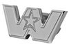 Custom Knobs Chrome Western Star Logo Shape Knob