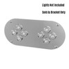 Iowa Customs Stainless Steel Above Door Dome Panel with 8 3/4" Light Holes