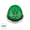 United Pacific 17 LED Double Fury Watermelon Light with Low Profile Stainless Steel Bezel - Amber/Green