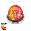 United Pacific 17 LED Double Fury Watermelon Light with Low Profile Stainless Steel Bezel - Amber/Red
