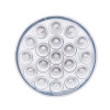 United Pacific 19 LED 4" Round Double Fury Light with Clear Lens - Red/Blue