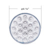 United Pacific 19 LED 4" Round Double Fury Light with Clear Lens - Red/Purple