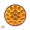 United Pacific 19 LED 4" Round Double Fury Light with Clear Lens - Amber/White