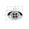 United Pacific 4 LED Double Fury Light - Red/Blue