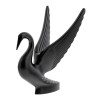 United Pacific Matte Black Swan Hood Ornament