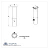 United Pacific Aluminum 44-MAG Casing Style Toggle Switch Extensions for Peterbilt (2 Pack)