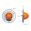 United Pacific GloLight Watermelon Sleeper Bunk Kit,  Stainless Steel Bezel- Amber (9 Diodes)