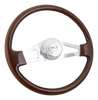 Steering Creations 18" Wood Rim Steering Wheel- Pinion Mahogany