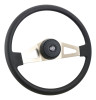 Steering Creations 18" Polyurethane Steering Wheel- Brushed Nickel/Black