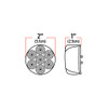Trux Accessories 2" Clear Red Marker Light (7 Diodes)