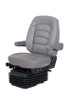 Bostrom Wide Ride Leather Seat with Serta - Grey