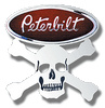 Valley Chrome Peterbilt Hood Emblem Accent - Skull and Crossbones