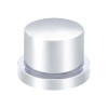7/16" X 1/2" Chrome Plastic Flat Top Nut Covers - Push On (10 Pack)