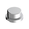 3/4" X 5/8" Chrome Plastic Flat Top Nut Covers - Push On (10 Pack)