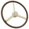 Retro Brown Leather Steering Wheel