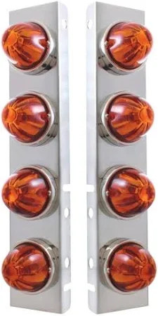 Peterbilt 379X Front Breather Light Set - Amber Lens