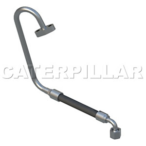 Caterpillar Cat Turbo Oil Supply Tube Assembly with Flange and Fittings