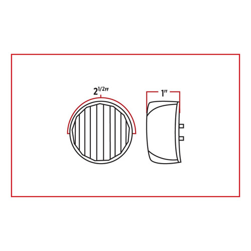 Trux Accessories LED Clear/Red Marker Light 2 1/2in