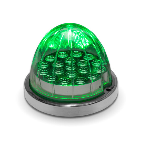 TRUX Flush Mount Dual Revolution Clearance and Marker Watermelon Light - Amber/Green - 19 Diodes - TLED-WXAG TRUX Flush Mount Dual Revolution Clearance and Marker Watermelon Light - Amber/Green - 19 Diodes - TLED-WXAG
