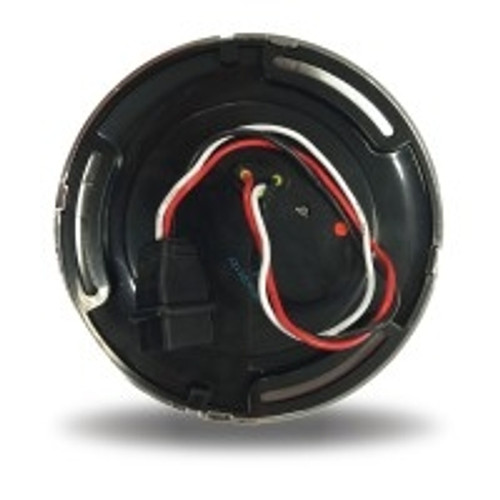 4in Clear Red Stop, Turn & Tail LED Light w/ Flange Mount (49 Diodes)