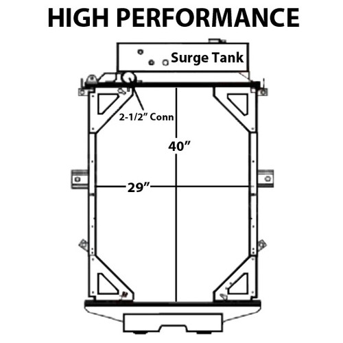 High Performance Radiator With Surge Tank