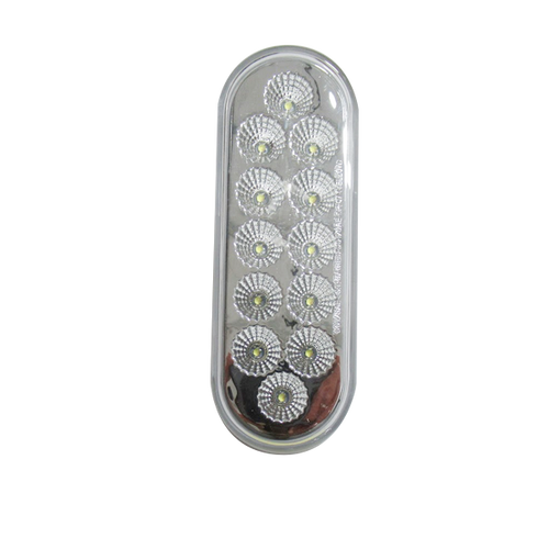 Oval Dual Amber/White Stop, Turn, Tail LED Light