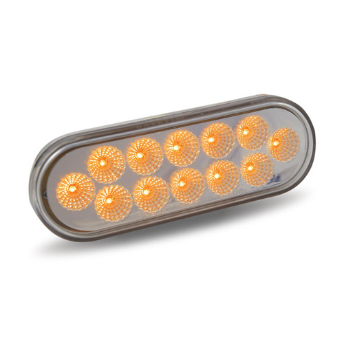 Trux Accessories Oval Dual Amber/White Stop, Turn, Tail LED Light