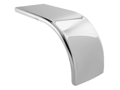 Hogebuilt Half-Tandem Low-Rider Fenders. SS Mirror Shine Pair