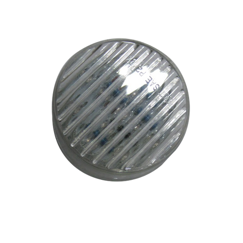 Trux Accessories 2 1/2" Round Clear Ribbed Amber LED Light