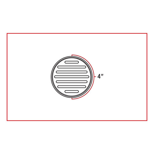 Trux Accessories 4" Flatline Clear Red LED (49 Diodes)