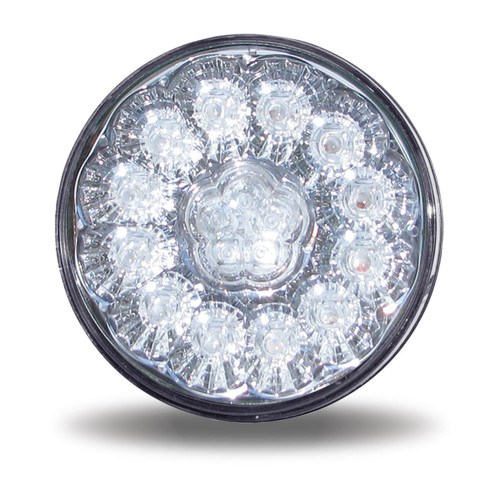 Trux Accessories 4" Clear Red Stop, Turn & Tail Super Diode LED Light