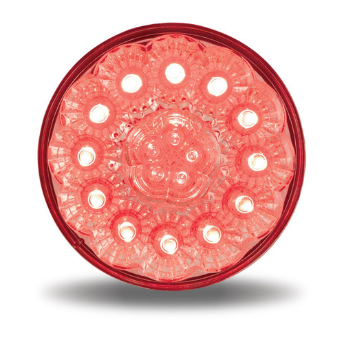 Trux Accessories 4" Clear Red Stop, Turn & Tail Super Diode LED Light