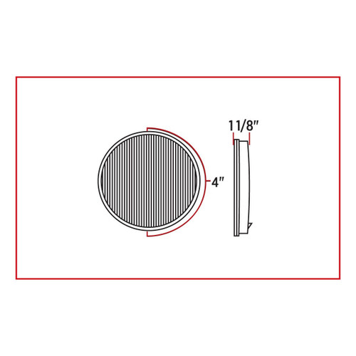 Trux Accessories TRUX 4" Red Stop, Turn & Tail LED Light (30 Diodes) - TLED-430R