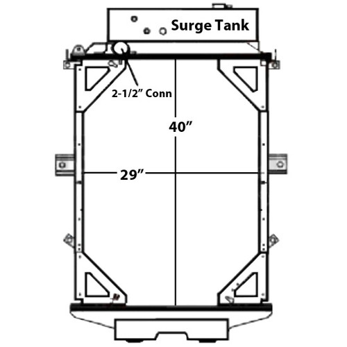 Copper Brass Radiator With Surge Tank
