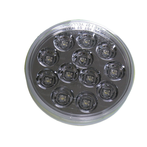 4" Mirrored White Round LED Light 12 Diodes (Trux Accessories)