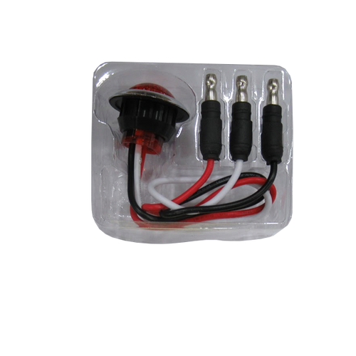 Trux Accessories Mini Button Red LED Light - 3 Wire