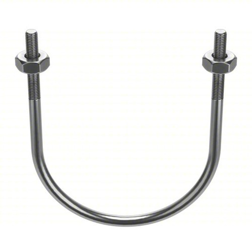 5" U-Bolt Clamp Chrome, Flat Top
