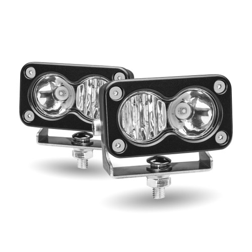 Trux Accessories Mini Rectangular Flood/Spot Combo Worklights (2 Diodes) - Pair - 1000 Lumens
