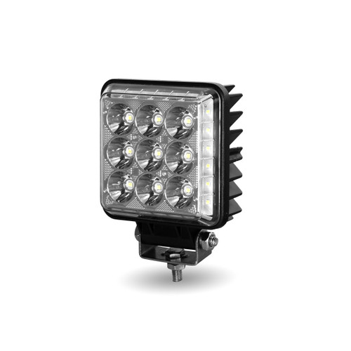 Trux Accessories Next Generation Universal White Square Work Light with 360 Degree Side Diodes (33 Diodes)