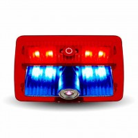 Trux Accessories LED Projector 6-color Interior Door Logo Light with Oval USA Flag Image - Driver