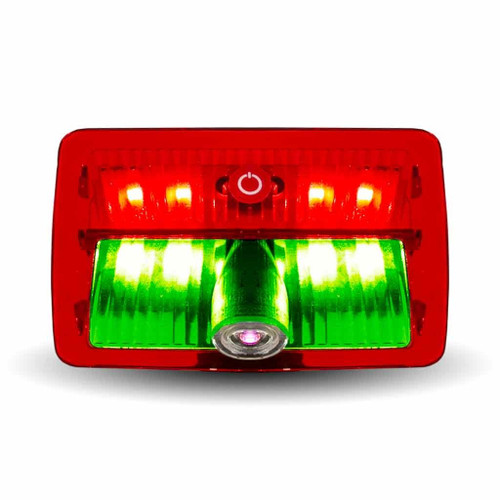 Trux Accessories LED Projector 6-color Interior Door Logo Light with Oval USA Flag Image - Driver