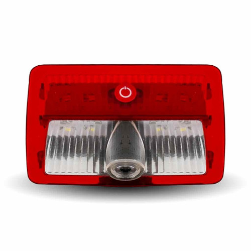 Trux Accessories LED Projector 6-color Interior Door Logo Light with Oval USA Flag Image - Passenger