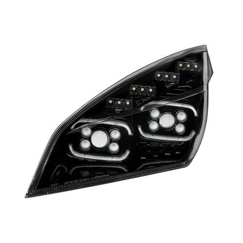 United Pacific Black Cascadia Projector Headlight - Driver