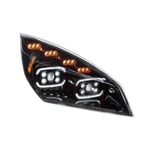 United Pacific Black Cascadia Projector Headlight - Passenger