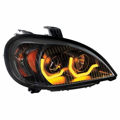 United Pacific Blackout Projection Headlight with Dual Function Light Bar - Passenger