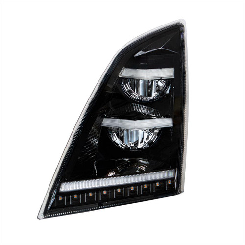 United Pacific Blackout LED Headlight with Sequential LED Signal & Position Light Bars - Driver