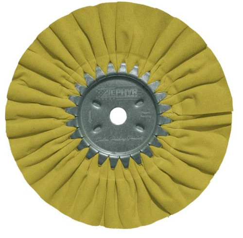 Zephyr Standard Airway Buffing Wheel - Yellow Mill Treated 8"